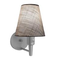 Kit-2 Arandela Cone Md-2013 Cinza C- Inter Liga E Desl Cúpula Em Tecido Cinza - Bivolt - 2