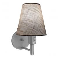 Kit-2 Arandela Cone Md-2013 Cinza C- Inter Liga E Desl Cúpula Em Tecido Cinza - Bivolt - 6