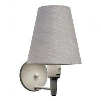 Kit-2 Arandela Cone Md-2013 Branco C- Inter Liga E Desl Cúpula Em Tecido Cinza - Bivolt - 6