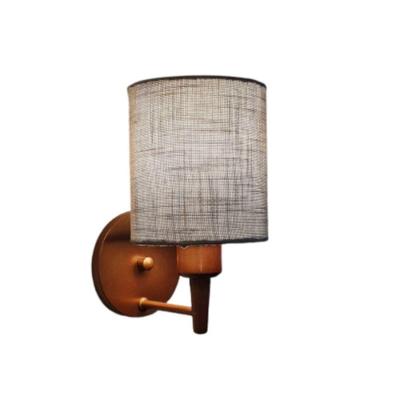 Arandela Cilíndrica Vivare Md-2009 Cobre Cúpula Em Tecido - Bivolt Cobre-rustico-cinza 127/220v