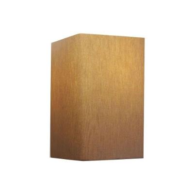 Arandela Retangular Retro Vivare Md-2002 Cúpula Em Tecido 25-16x10cm - Bivolt Palha 127-220v