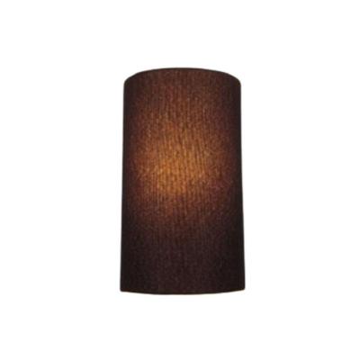 Arandela Meia Cana Vivare Md-2031 Cúpula Em Tecido 30-18x16cm - Bivolt Café 127-220v