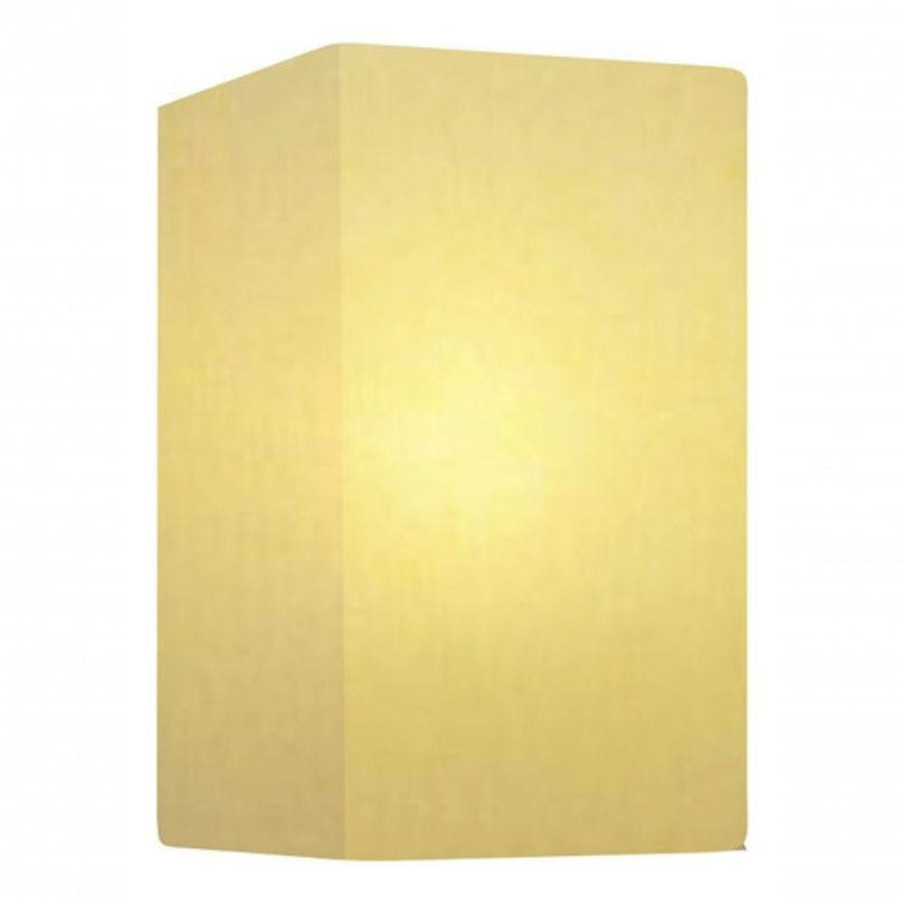 Arandela Retangular Retro Vivare Md-2002 Cúpula Em Tecido 25-16x10cm - Bivolt Algodão-crú 127-220v - 4