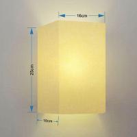 Arandela Retangular Retro Vivare Md-2002 Cúpula Em Tecido 25-16x10cm - Bivolt Algodão-crú 127-220v - 5