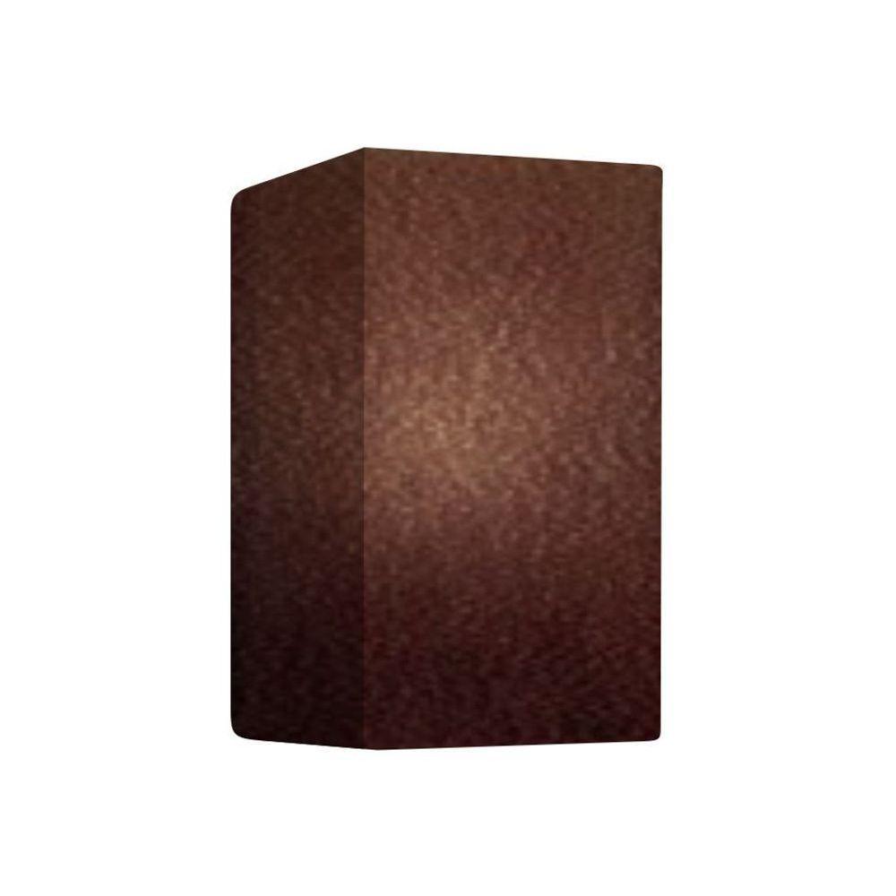 Arandela Retangular Retro Vivare Md-2002 Cúpula Em Tecido 25-16x10cm - Bivolt Café 127-220v - 1