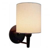 Arandela Cilíndrica Vivare Md-2009 Base Preto Cúpula Em Tecido - Bivolt Preta-algodão-crú 127/220v