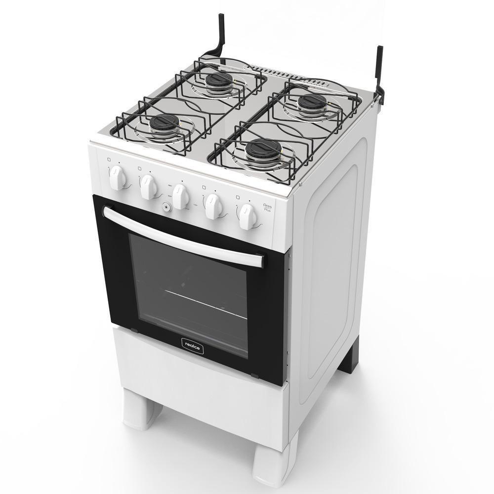 Fogão 4 Bocas A Gás Acendimento Automático Realce Bivolt Cr201 Branco Branco 127/220 - 2