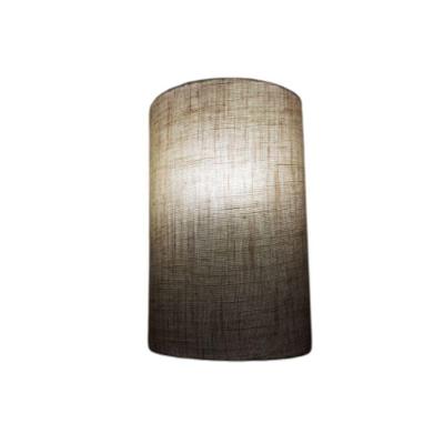 Arandela Meia Cana Vivare Md-2031 Cúpula Em Tecido 30-18x16cm - Bivolt Rustico-bege 127-220v