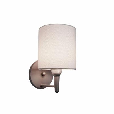 Arandela Cilíndrica Vivare Md-2009 Base Cinza Cúpula Em Tecido - Bivolt Cinza-branco 127/220v