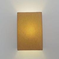 Arandela Retangular Retro Vivare Md-2029 Cúpula Em Tecido 18x10x30cm - Bivolt Palha 127-220v - 2