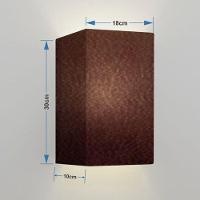 Arandela Retangular Retro Vivare Md-2029 Cúpula Em Tecido 18x10x30cm - Bivolt Café 127-220v - 5