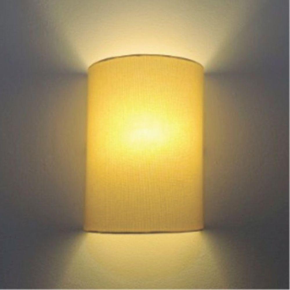 Arandela Meia Cana Retro Md-2003 Cúpula Em Tecido 25-18x10cm Algodão Crú - Bivolt - 2