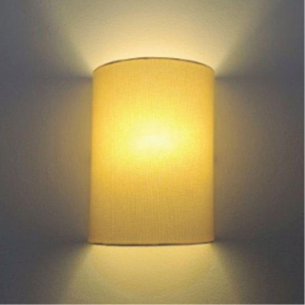 Arandela Meia Cana Retro Md-2003 Cúpula Em Tecido 25-18x10cm Algodão Crú - Bivolt - 5