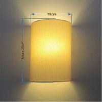 Arandela Meia Cana Retro Md-2003 Cúpula Em Tecido 25-18x10cm Algodão Crú - Bivolt - 3