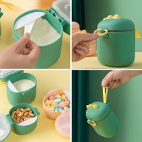 Dosador De Leite Em Pó Para Mamadeira Com Colher, Nivelador E Tampa Vedada – Portátil E Livre De Bpa Verde - 5