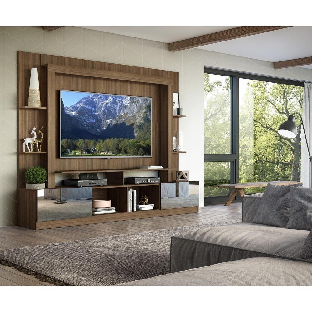 Rack Painel Suporte Tv 65'' Espelho Madeirado - 6