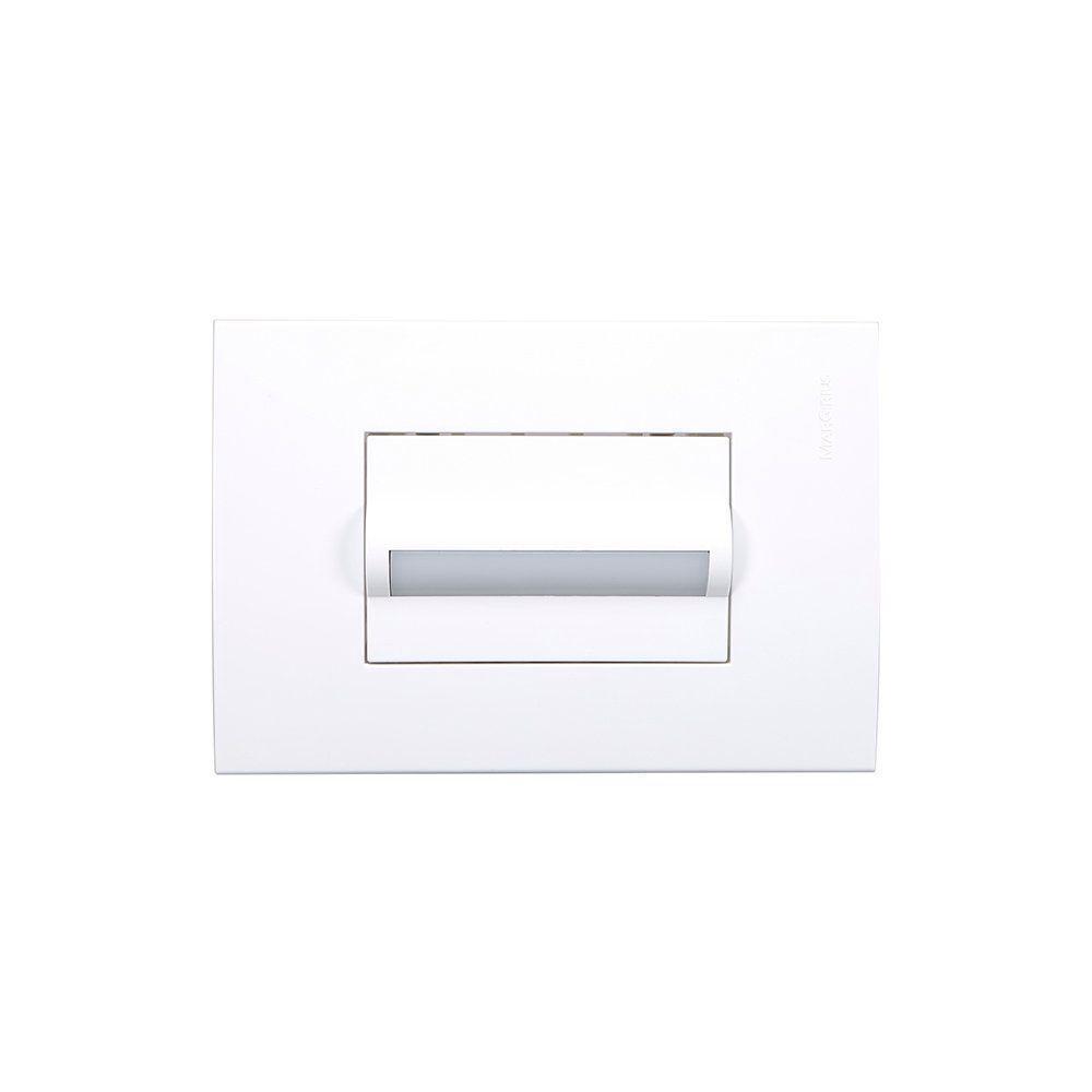 Balizador Horizontal Margirius Sleek Com Placa 4x2 Branco 3000k - Luz Amarela Bivolt - 1
