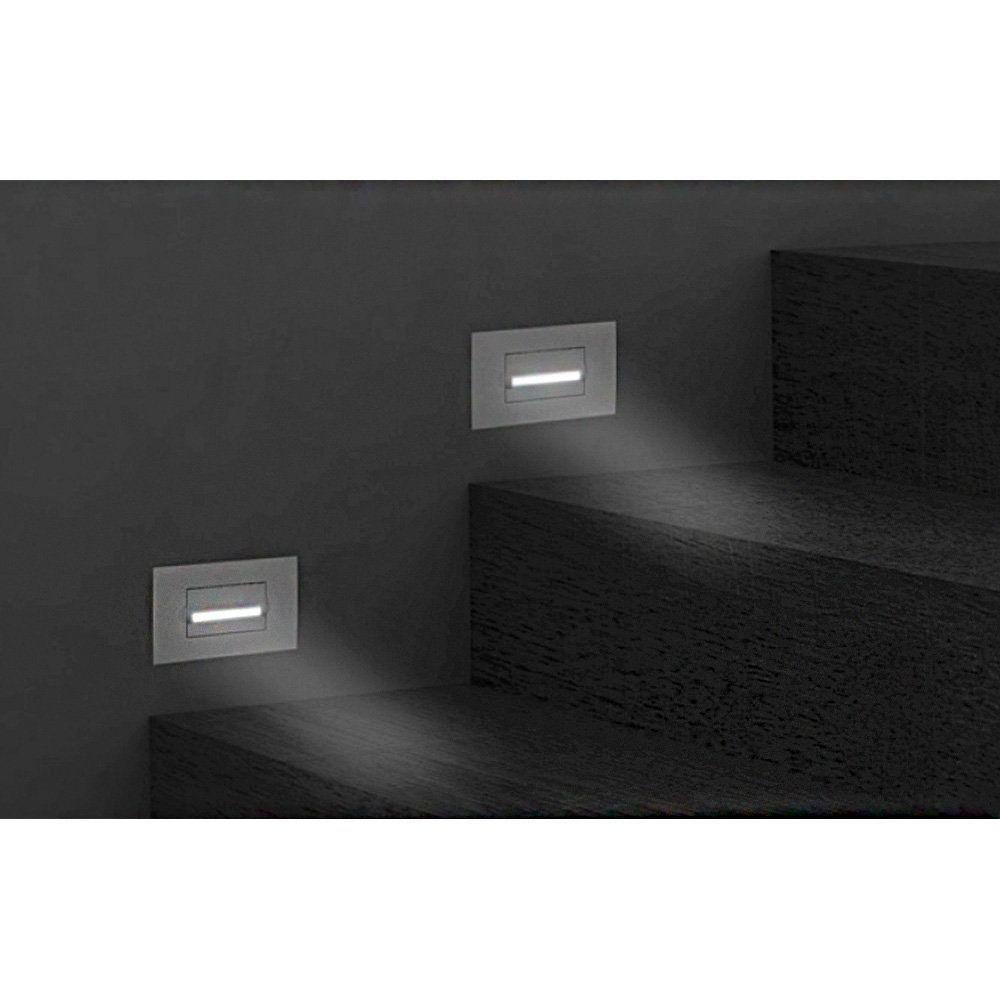 Balizador Horizontal Margirius Sleek Com Placa 4x2 Branco 3000k - Luz Amarela Bivolt - 2