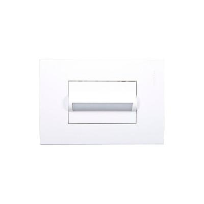 Balizador Horizontal Margirius Sleek Com Placa 4x2 Branco 3000k - Luz Amarela Bivolt