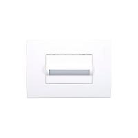 Balizador Horizontal Margirius Sleek Com Placa 4x2 Branco 3000k - Luz Amarela Bivolt - 1