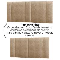 Cabeceira Modulada Casal Queen 160 Cm Com Led Boucle Bege Vconcept