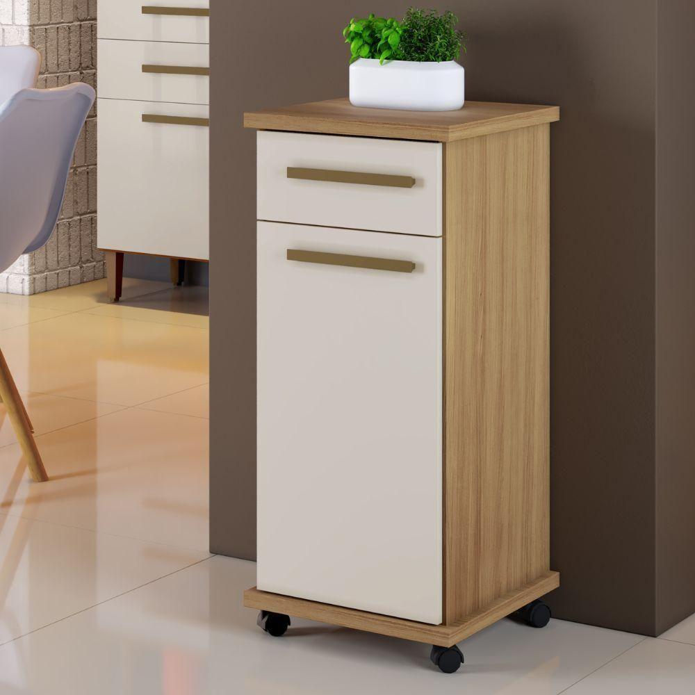 Balcão Palmas 1 Porta 1 Gaveta Cinamomo Off White Arte Móveis - 2