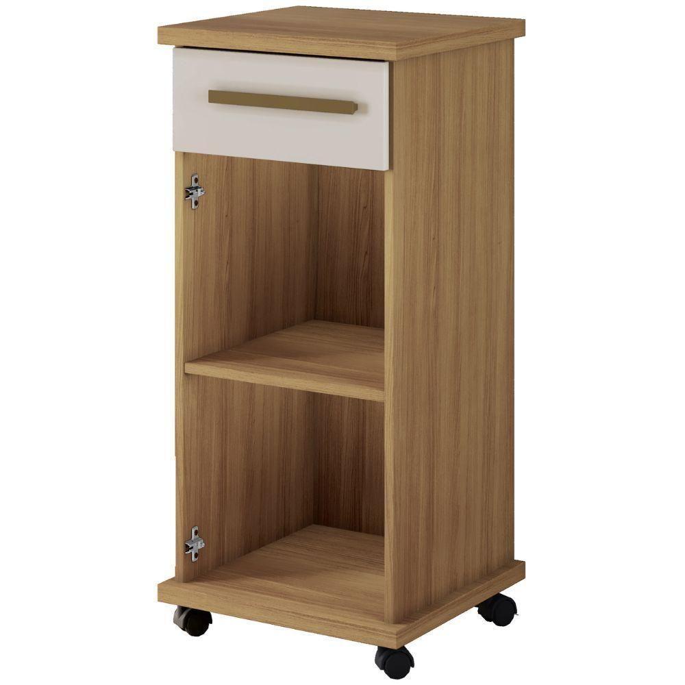 Balcão Palmas 1 Porta 1 Gaveta Cinamomo Off White Arte Móveis - 4