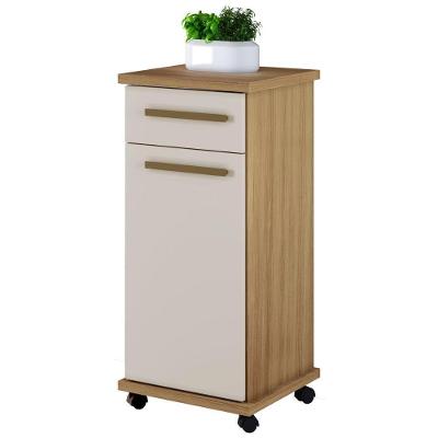 Balcão Palmas 1 Porta 1 Gaveta Cinamomo Off White Arte Móveis