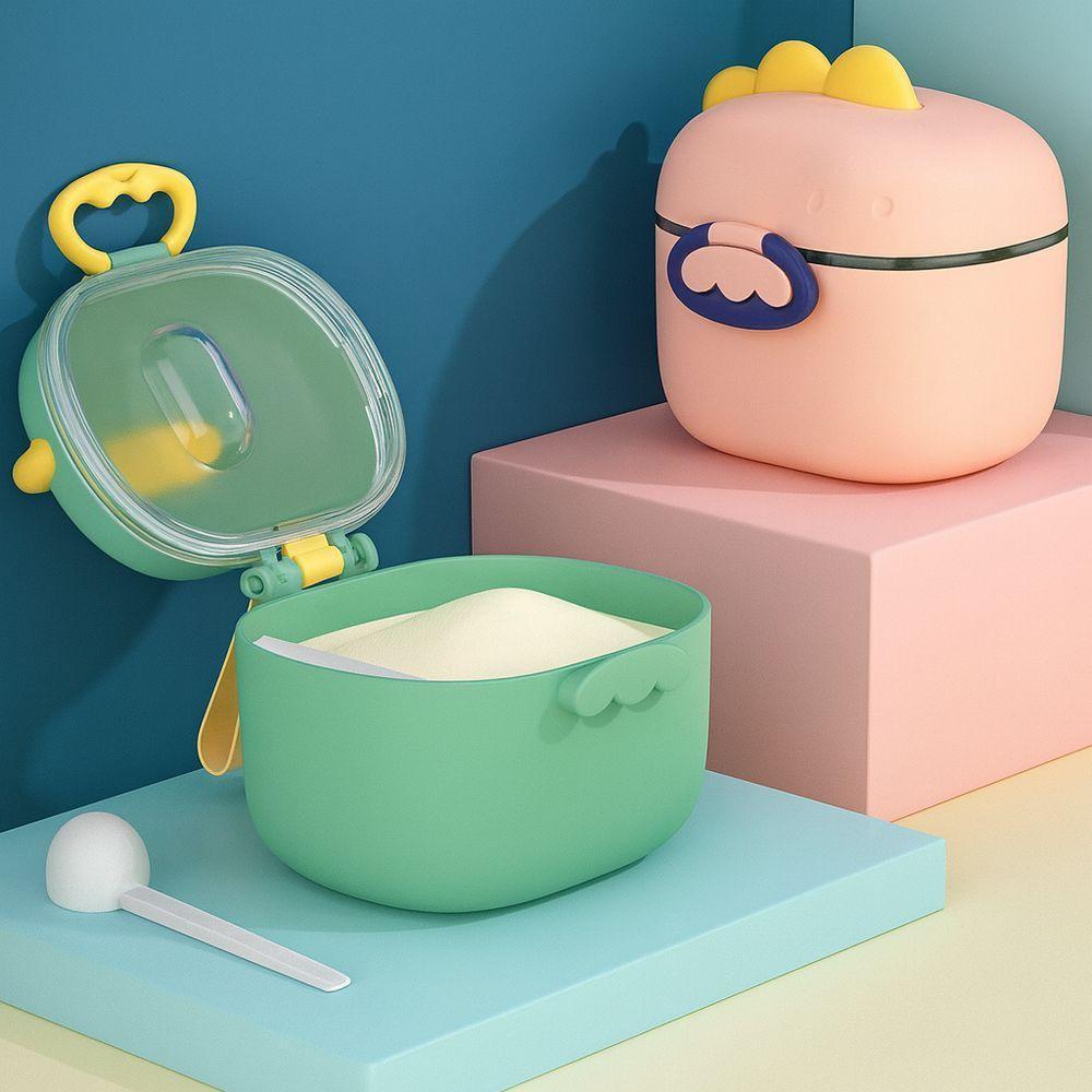 Dosador De Leite Em Pó Para Mamadeira Com Colher, Nivelador E Tampa Vedada – Portátil E Livre De Bpa Rosa - 4