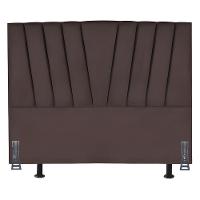 Cabeceira Cama Box Queen 160 Cm Ludmilla Em Suede Com Frame Cor:marrom - 1