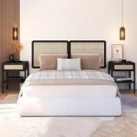 Cabeceira Casal E 2 Mesas Cabeceira Palinha 27977 Nero Preto Artesano - 2