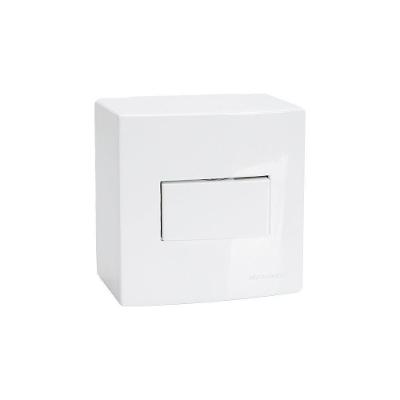 Caixa De Sobrepor 75x75 Com Interruptor Simples Margirius Sleek 10a Branca