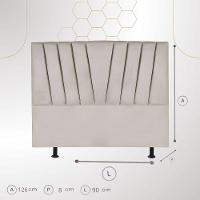 Cabeceira Estofada Solteiro 90 Cm Noah Em Suede Com Frame Cor:rosê - 3