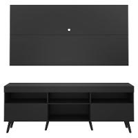 Rack Com Painel Tv 65" Retrô Flórida Multimóveis V3133 Preto Preto - 3