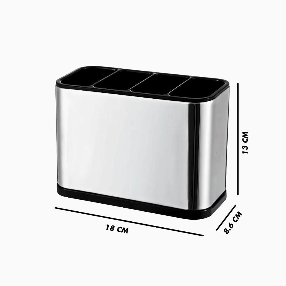 Dispenser Porta Talher Inox 4 Divisórias - 2