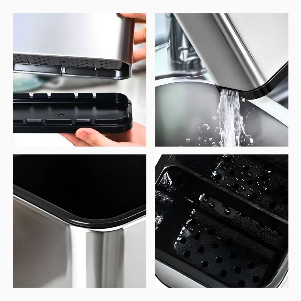 Dispenser Porta Talher Inox 4 Divisórias - 4