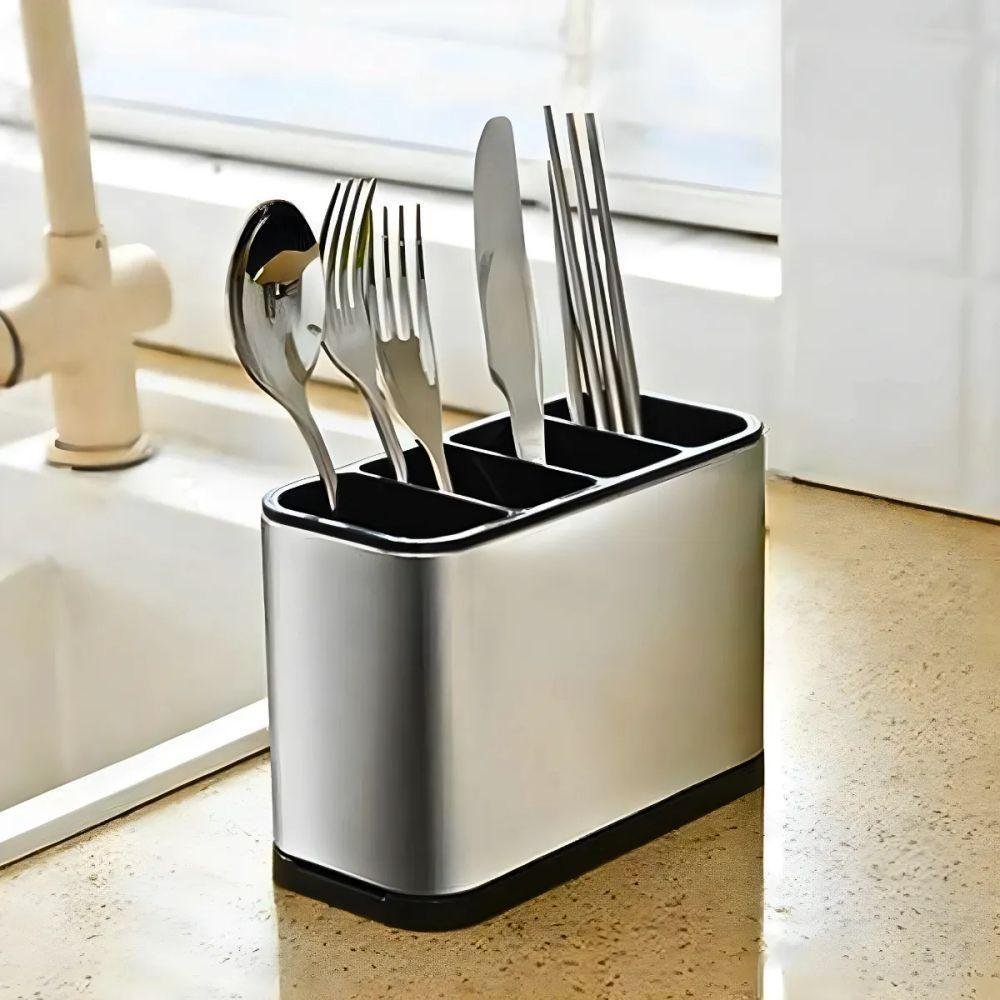 Dispenser Porta Talher Inox 4 Divisórias - 6