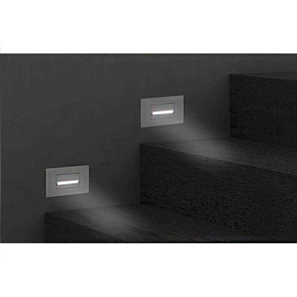 Balizador Horizontal Margirius Sleek Com Placa 4x2 Branco 6000k - Luz Branca Bivolt - 2