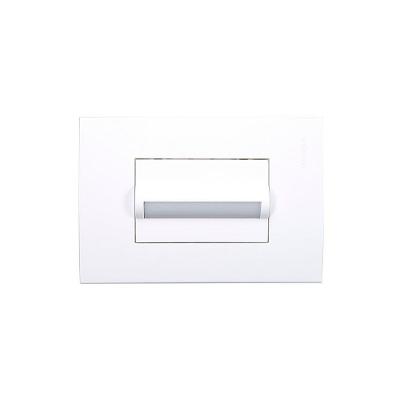 Balizador Horizontal Margirius Sleek Com Placa 4x2 Branco 6000k - Luz Branca Bivolt