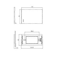 Balizador Horizontal Margirius Sleek Com Placa 4x2 Branco 6000k - Luz Branca Bivolt - 3