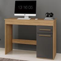 Escrivaninha Atenas 1 Porta 1 Gaveta Cinamomo Grafite Arte Móveis - 2