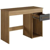 Escrivaninha Atenas 1 Porta 1 Gaveta Cinamomo Grafite Arte Móveis - 5