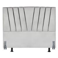 Cabeceira Cama Box Casal 140 Cm Ludmilla Em Suede Com Frame Cor:cinza Claro - 1