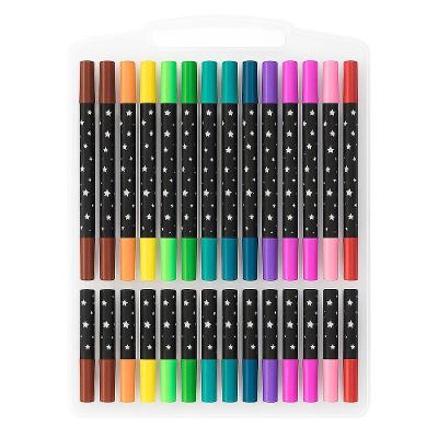 Kit Canetas Glitter 2 Pontas – 72 Cores Vibrantes Para Lettering, Desenho, Scrapbook E Bullet Journal