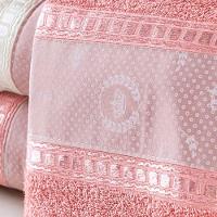 Jogo De Banho Bordado Nobre Algodão 5 Peças - Palha-rosa - 2