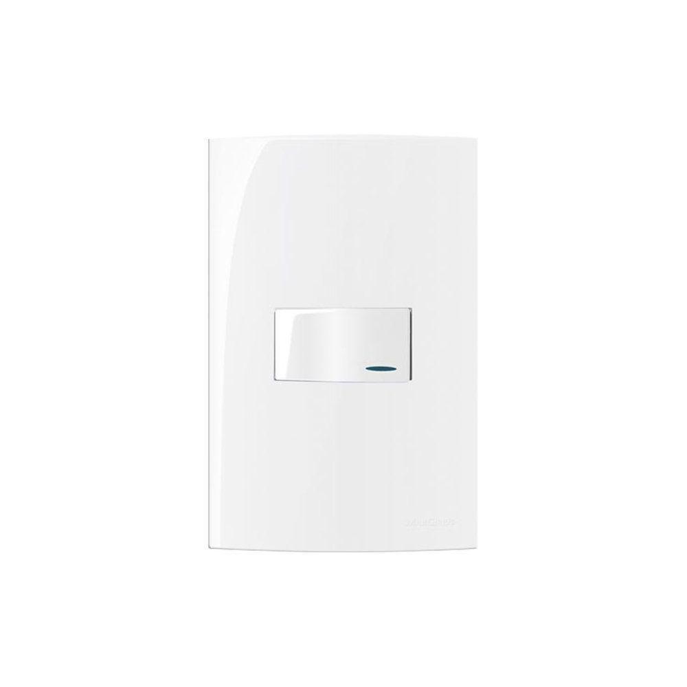 Interruptor Paralelo Com Luz Margirius Sleek 10a Com Placa 4x2 Branco - 1