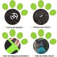 Protetor De Banco Automotivo P/ Pets 4 Em 1 – Impermeável, Resistente A Arranhões E Janela De Malha Respirável - Preta - 6