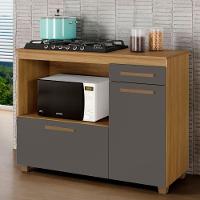 Balcão Para Cooktop 5 Bocas Cronus Cinamomo Grafite Arte Móveis - 2