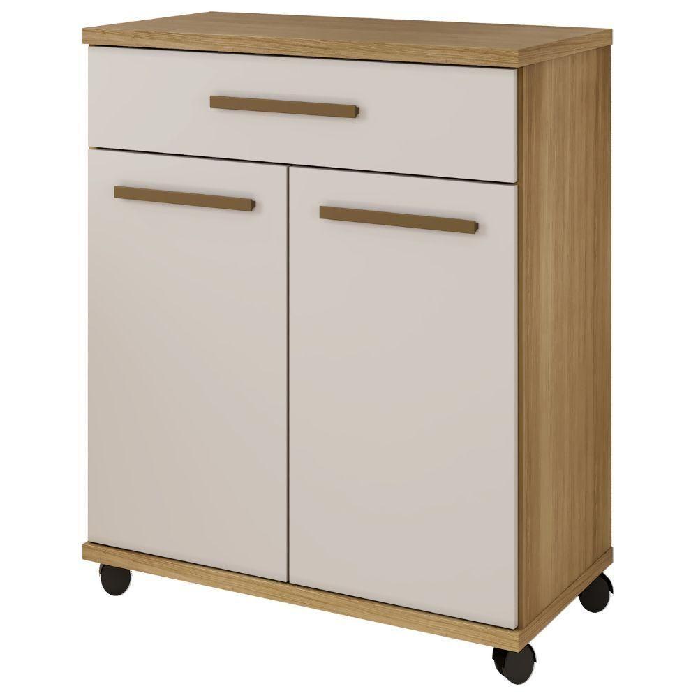 Balcão Londrina 2 Portas 1 Gaveta Cinamomo Off White Arte Móveis - 1