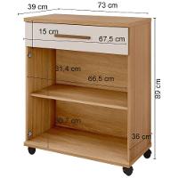 Balcão Londrina 2 Portas 1 Gaveta Cinamomo Off White Arte Móveis - 3